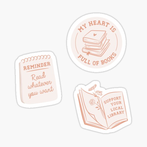 Reading journal stickers Sticker for Sale by indiebookster