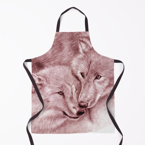 Item preview, Hug 2 wolves - colorized brown-red version designed and sold by SylvieG18.