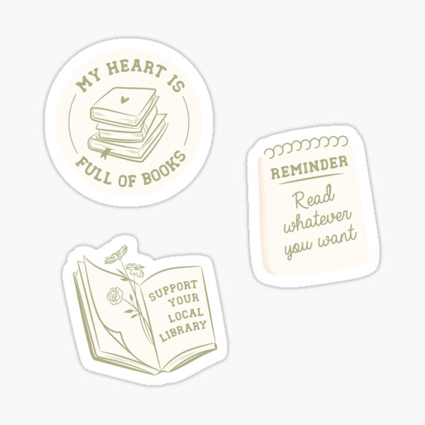 Reading journal stickers Sticker for Sale by indiebookster
