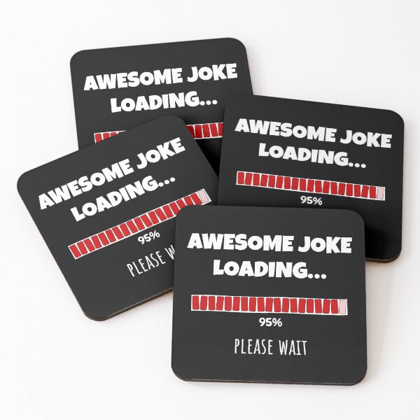 Item preview, Awesome Joke Loading... Please wait | Funny and witty loading bar text design designed and sold by ArtworkbyEmmy.