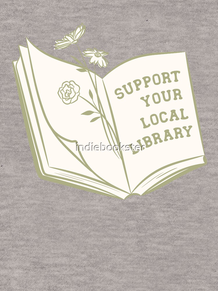 Thumbnail 5 von 5, Leichter Hoodie, Unterstützen Sie Ihre lokale Bibliothek designt und verkauft von indiebookster.