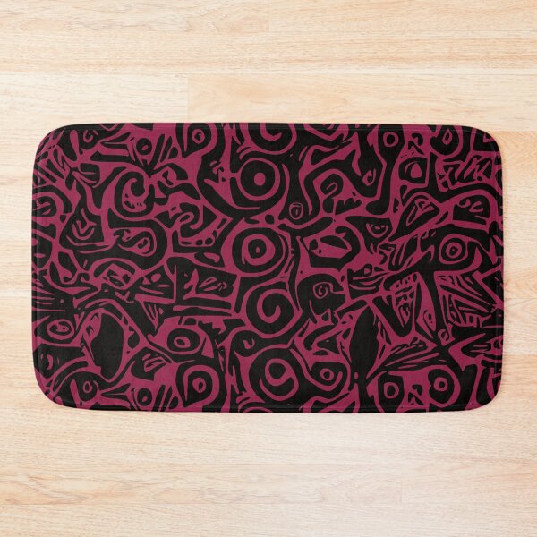 Item preview, Elgin, Abstract / Geometric design. In Cerise And Black. designed and sold by I-Desire.