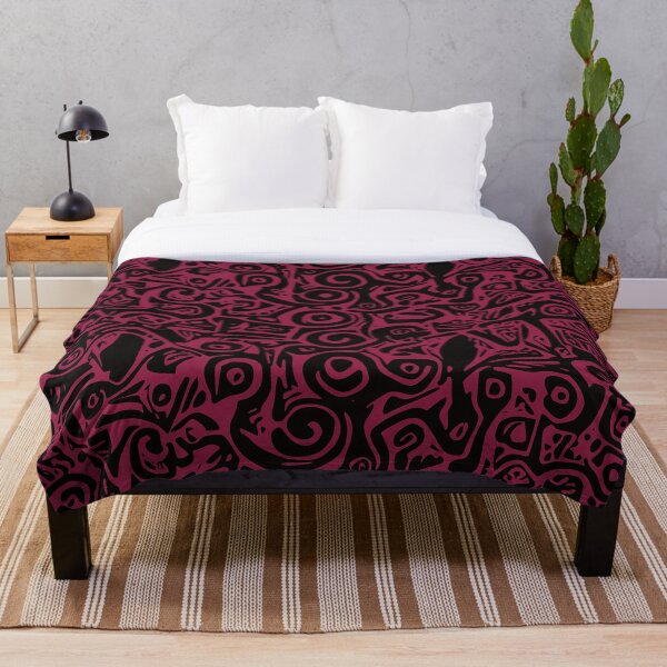 Item preview, Elgin, Abstract / Geometric design. In Cerise And Black. designed and sold by I-Desire.