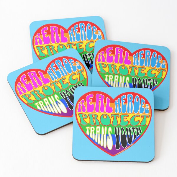 Item preview, PMD00325 Progressive Movement Designs Valentine heart v25 Valentines protect defend trans kids youth anti bullying for LGBTQ progressives or straight ally designed and sold by ProgressiveLeft.