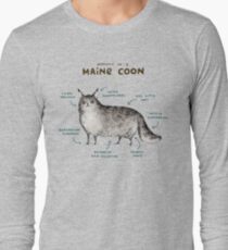 Anatomy of a Maine Coon Long Sleeve T-Shirt