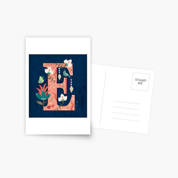 Letter E Postcard