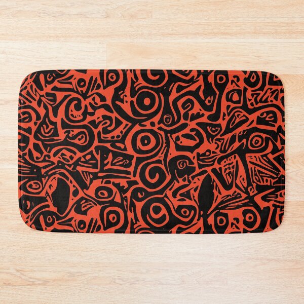 Item preview, Elgin, Abstract / Geometric design. In Orange And Black. designed and sold by I-Desire.