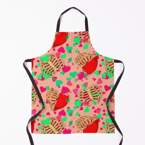 Item preview, heart bone pattern - neon pink and green designed and sold by Jesanns.