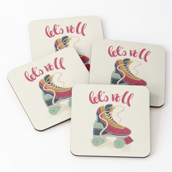 Item preview, Let’s Roll - Roller Skates in viva magenta designed and sold by bryonyhall.