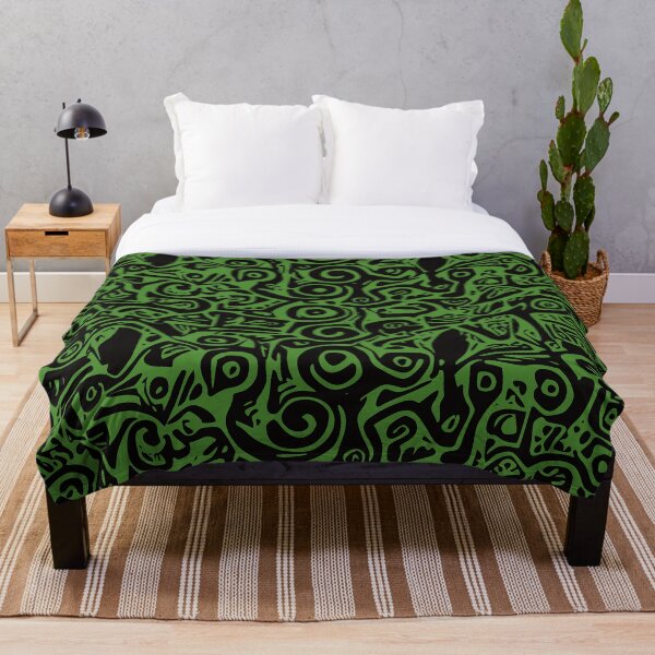 Item preview, Elgin, Abstract / Geometric design. In Sage Green And Black. designed and sold by I-Desire.