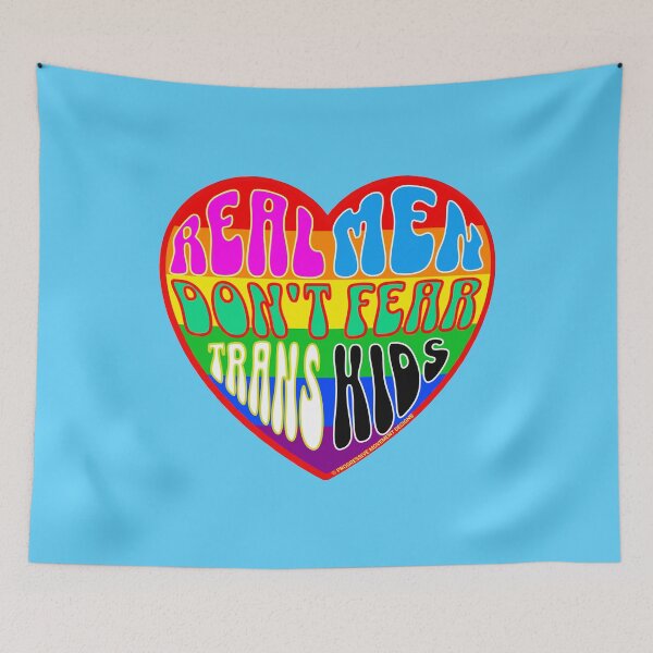 Item preview, PMD00328 Progressive Movement Designs Valentine heart v28 Valentines dont fear protect trans kids youth anti bullying for LGBTQ progressives or straight ally designed and sold by ProgressiveLeft.