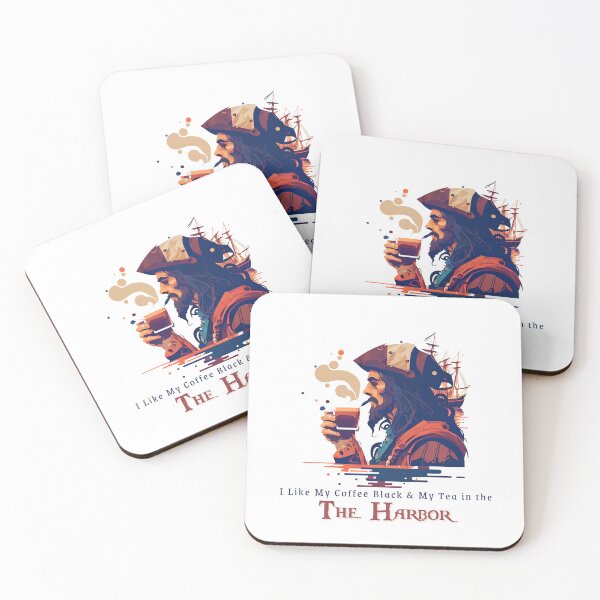 Item preview, I like my coffee black and my tea in the harbor - A Perfect Gift for Coffee and Tea Lovers designed and sold by Raymond Richard.