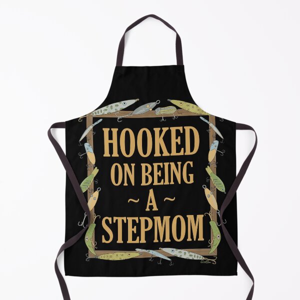 Item preview, Hooked on being a Stepmom - Stepmom Fishing Lure Design - Fishing Lures Border - Black designed and sold by EcoElsa.