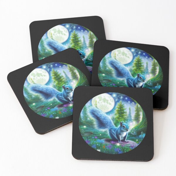 Item preview, The Mystical Blue Squirrel: A Round Journey into an Intricate Magical Forest designed and sold by Mechanical-Artt.
