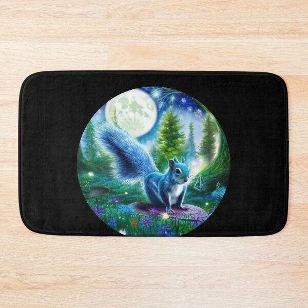 Item preview, The Mystical Blue Squirrel: A Round Journey into an Intricate Magical Forest designed and sold by Mechanical-Artt.