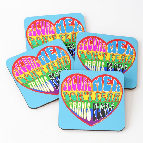 Item preview, PMD00330 Progressive Movement Designs Valentine heart v30 Secure Men Dont Fear Trans People anti bullying for LGBTQ progressives or straight ally designed and sold by ProgressiveLeft.