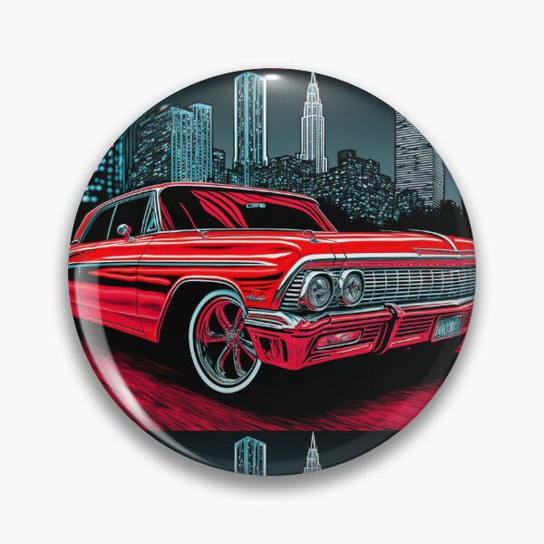 Artikelvorschau, Roter Low Rider entworfen und verkauft von TheVaultArt.