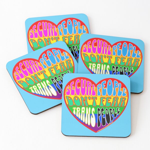 Item preview, PMD00331 Progressive Movement Designs Valentine heart v31 Secure People Dont Fear Trans People anti bullying for LGBTQ progressives or straight ally designed and sold by ProgressiveLeft.