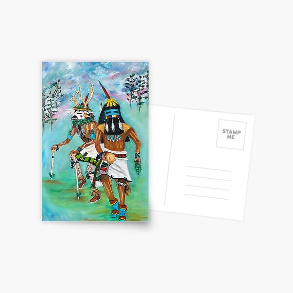 Item preview, Longhair and Deer Kachinas Dance for rain designed and sold by tommielee44.