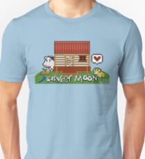 Harvest Moon (SNES) cross stitch design Slim Fit T-Shirt