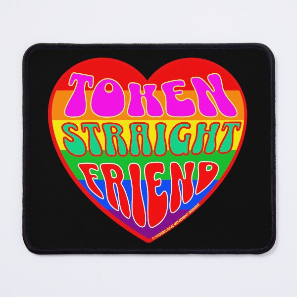 Item preview, PMD00332 Progressive Movement Designs Valentine heart v32 Token Straight Friend anti bullying for LGBTQ progressives or straight ally designed and sold by ProgressiveLeft.