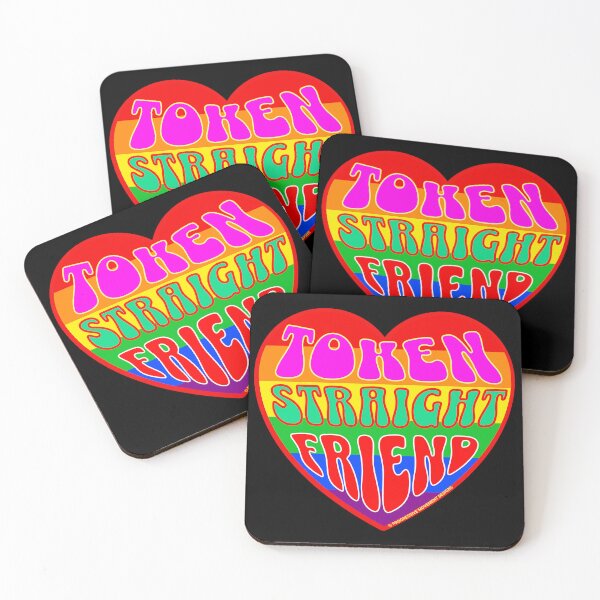 Item preview, PMD00332 Progressive Movement Designs Valentine heart v32 Token Straight Friend anti bullying for LGBTQ progressives or straight ally designed and sold by ProgressiveLeft.