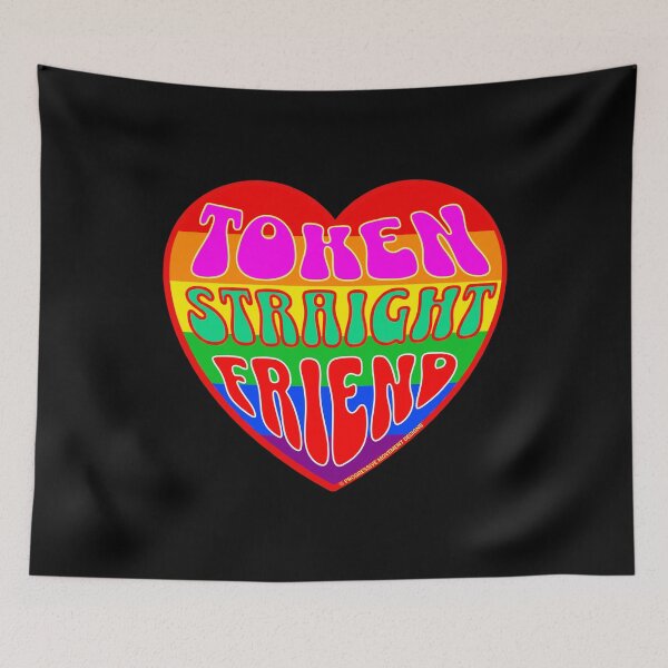 Item preview, PMD00332 Progressive Movement Designs Valentine heart v32 Token Straight Friend anti bullying for LGBTQ progressives or straight ally designed and sold by ProgressiveLeft.