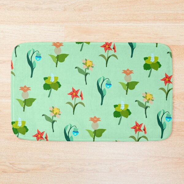 Item preview, Mondstadt Flowers Print (Turquoise) designed and sold by casserolestan.