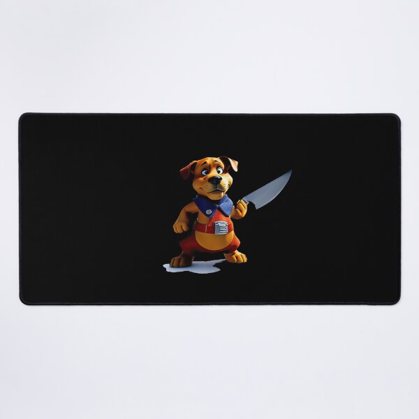 Item preview, Dog with knife designed and sold by Mebbotai.