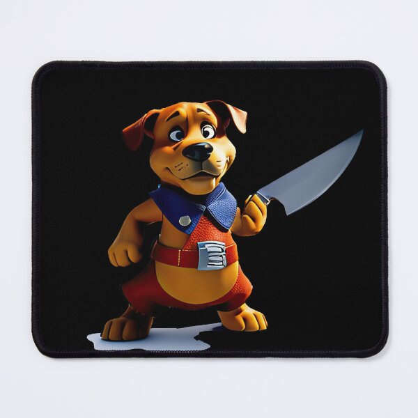 Item preview, Dog with knife designed and sold by Mebbotai.