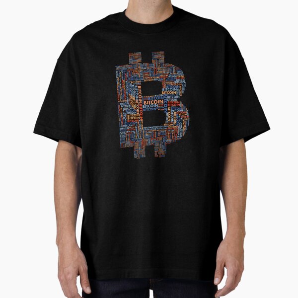 Item preview, Bitcoin (BTC) Word Cloud Typography designed and sold by cryptotshirts.