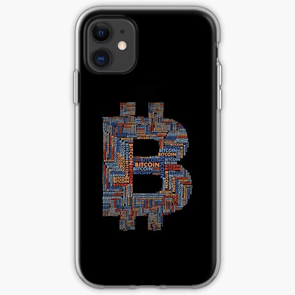 Bitcoin (BTC) Word Cloud Typography iPhone Soft Case