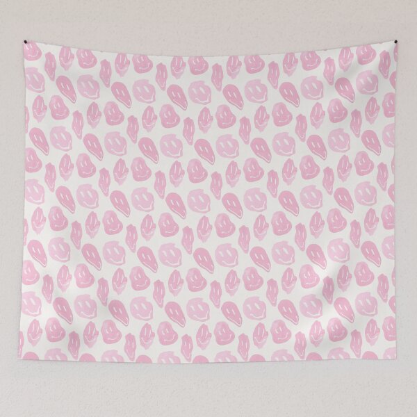 Aperçu de l'œuvre Visages souriants funky aquarelle rose créée et vendue par katemdesign.