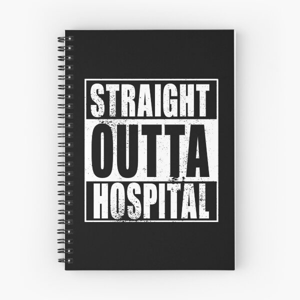 Item preview, Straight Outta Hospital (white) designed and sold by SolidEarthArt.