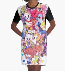 Undertale Heart Graphic T-Shirt Dress