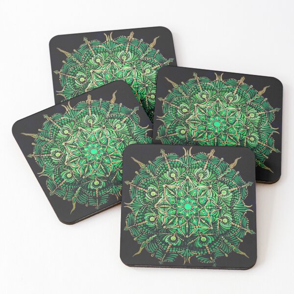 Item preview, Malachite and Gold designed and sold by The Dotty Cottage Arts.