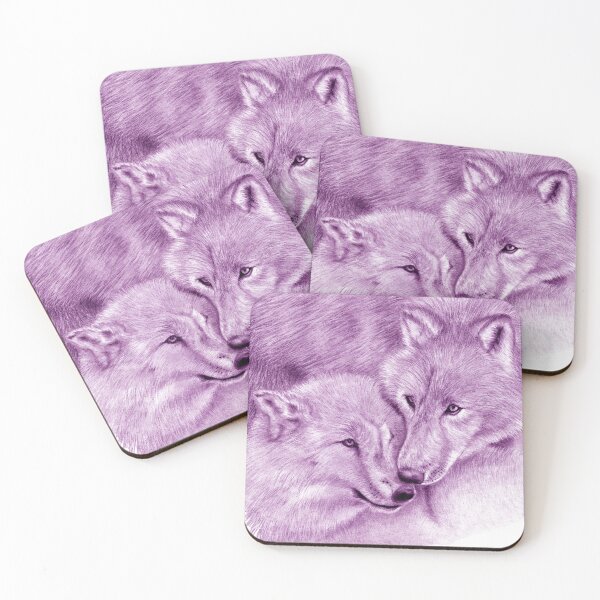 Item preview, Hug 2 wolves - purple colorized version designed and sold by SylvieG18.