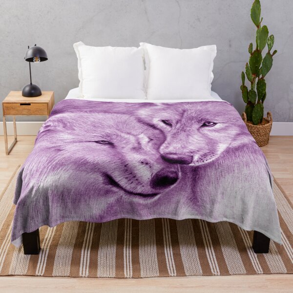 Item preview, Hug 2 wolves - purple colorized version designed and sold by SylvieG18.