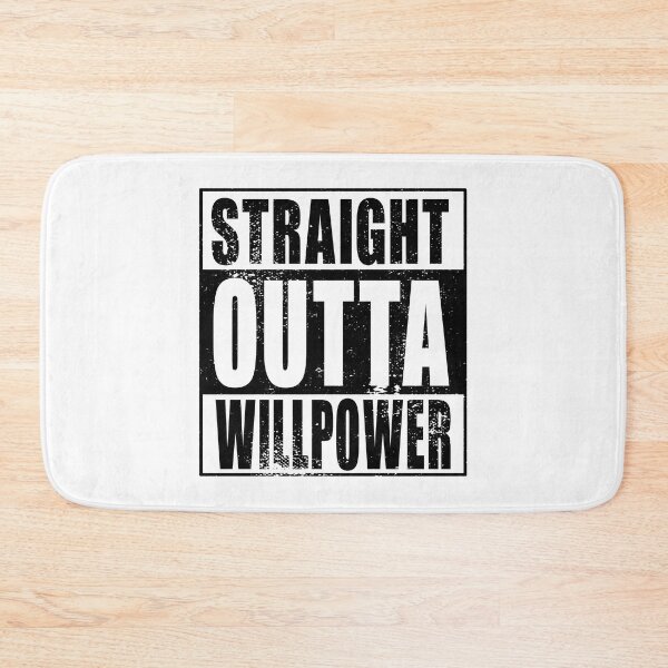 Item preview, Straight Outta Willpower (black) designed and sold by SolidEarthArt.