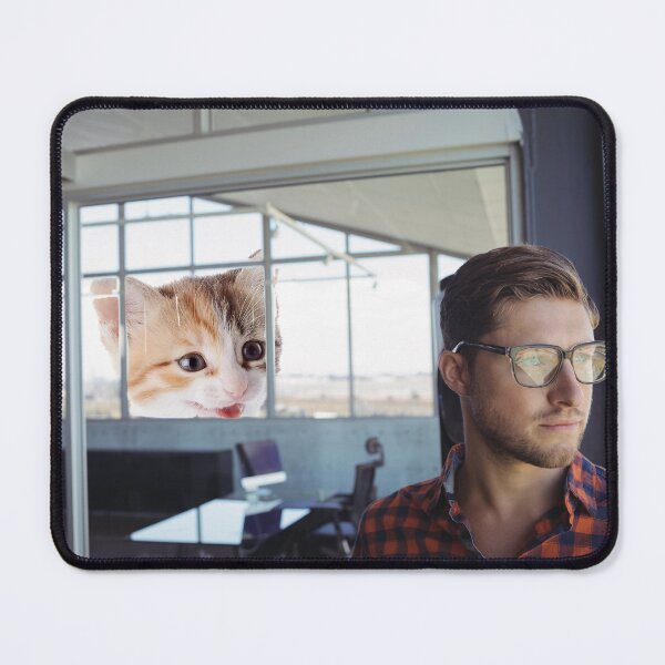 Item preview, Funny Kitten Trying to Get in Office Postcard designed and sold by hardscuffle.