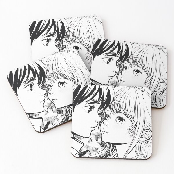 Item preview, Cute Manga Sweethearts Couple in Black and white designed and sold by kansaikate.