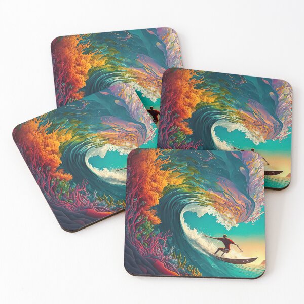 Item preview, Abstract Surfer Coral Wave designed and sold by KrisG-Art.