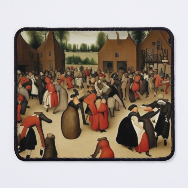 Based on the painting "Wedding Dance", painted in 1566 by the Dutch artist Pieter Brueghel the Elder. The bride in a black dress is in the center, according to the traditions of that time. Mouse Pad