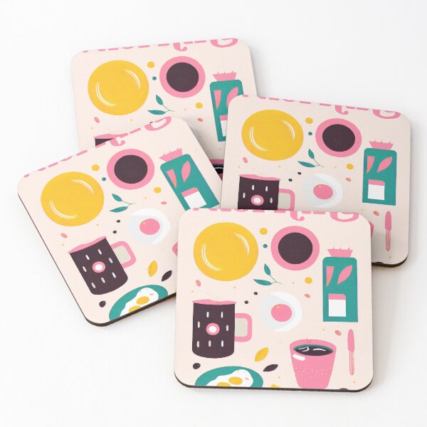 Item preview, Abstract Pink Breakfast Morning Modern Art designed and sold by PinkNomad.