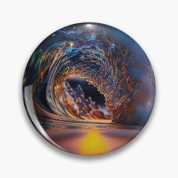 Item preview, Hawaii wave at sunset with bokeh designed and sold by RK - Shop.