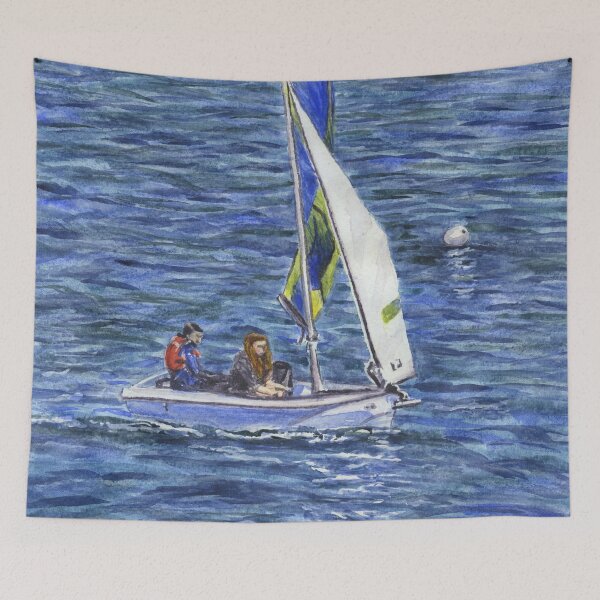 Item preview, RS Feva in Porth Diana: Sailing Dinghy at Trearddur Bay designed and sold by LymphomaLass.