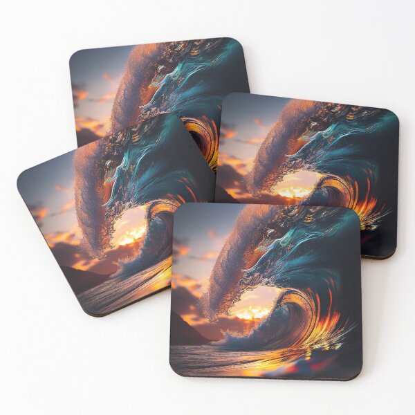Item preview, Hawaii sunrise surfers wave designed and sold by RK - Shop.