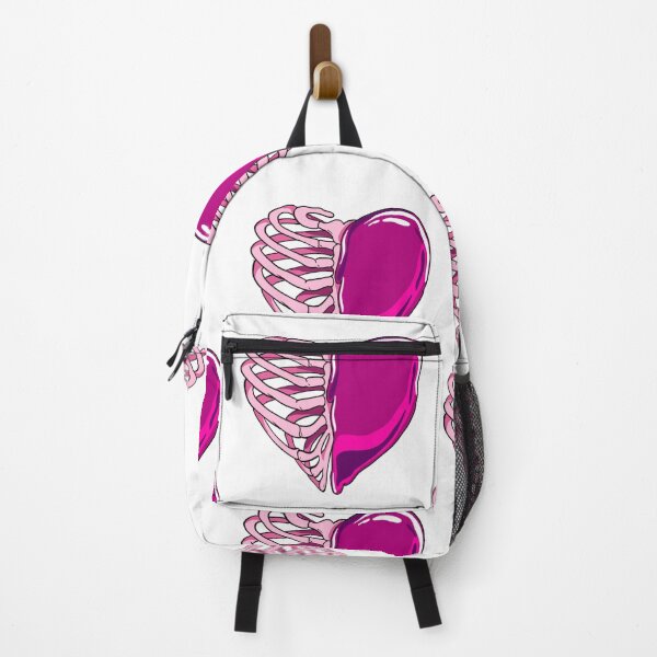 Item preview, half skeleton ribcage heart - purple designed and sold by Jesanns.