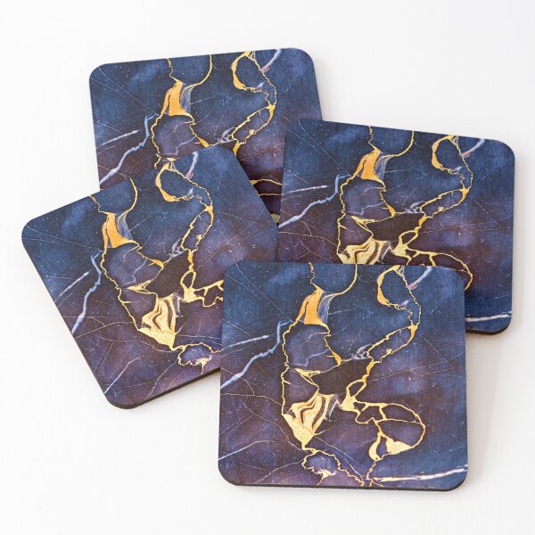Item preview, golden veins in dark marble stone luxury designed and sold by artlaila.