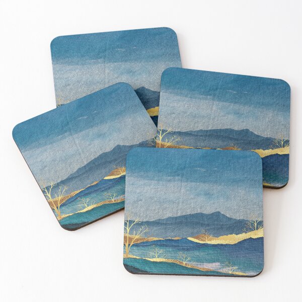 Item preview, Breathtaking Blue Mountain Landscape With Golden Trees Abstract designed and sold by DEC02.